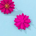 Fuchsia Flower Women Earring Pink Photo 2