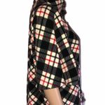Liz Claiborne Plaid Buttoned Fleece Cape Photo 1