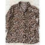 Victoria's Secret ‎ Leopard Print Long Sleeve Button Down Pajama Top Medium Photo 1