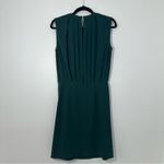 L'Agence L’Agence Dark Green Draped Sleeveless Mini Dress Size 4 Photo 2
