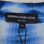 Generation Love Indigo Tie Dye Margot Sweater Silk Blend Distressed Hem M New Photo 6