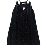 Loft Women's Black Beaded Sequin Embellished Black Slip Dress M Photo 0