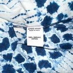 Apiece Apart  Gali Organic Cotton Shirred Blue and White Midi Dress SMALL Photo 5