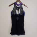 Oh la la Cheri Paris L Underwire Sexy Stretch Tulle n Lace Purple Black Lingerie Size L Photo 7