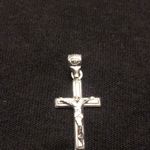 Solid Silver Chain Rope Chain 20in 2mm And Silver Cross Photo 2