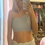 Aerie  one shoulder sports bra, light blue Photo 0