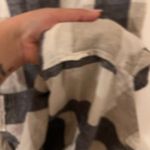 Old Navy  Cream Gray Plaid T-Shirt Dress Flannel Print Collared Shirt Size Medium Photo 5