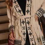 VICI  Winter Ember Abstract Waist Tie Cardigan Size M/L Photo 2