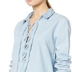 joe's jeans Joe’s Jeans denim lace up shirt Photo 1