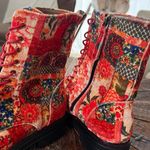 Laura Ashley Aerosoles Aware x  Shelton Quilted Combat Boot Red Velvet Floral Photo 3