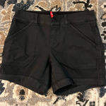 Spanx  Black Pull On Twill Stretch Shorts - Size Small Photo 0