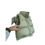 Lululemon  Womens Wunder Puff Cropped Vest Hood 8 Raw Linen Minimalist Gorpcore Photo 8