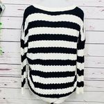 Madewell Lakeview Black & Cream Striped Lightweight Knit Sweater Top Size XS Photo 8