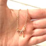 Madewell  Bow Necklace Gold Chain Adjustable Length Brand New Never Worn Photo 0