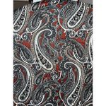 Groovy 1970s Domanique Red & Black Paisley Blouse Size 14 Photo 8