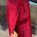 Women’s Burgundy Chiffon Full Length Bridesmaid Prom Party Dress Corset Size 6 Red Photo 4