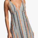 RVCA striped v-neck 90’s Mellow M/10 lightweight mini dress Photo 0