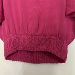 Akris Punto Blouse Top Pink Short Dolman Sleeves Silk Elastic Hem size 8 Photo 4