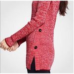 Ann Taylor  Red Pink Marled Ribbed Side Button Sweater sz M Photo 1