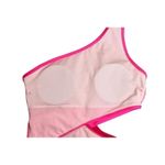 SheIn  One‎ Shoulder Hot Pink Cut Out Swim 1pc Swimsuit sz MEDIUM Photo 7