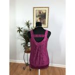 Iz Byer  Califonia Women Tank Top Size S Sleeveless Open Back Banded Hem Purple Photo 3