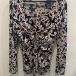 INC Long‎ Sleeve Shirt Floral Black and Pink Size M Size M Photo 0