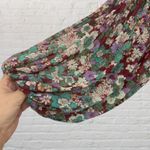 Free People Raisin Combo Floral Mesh Balloon Sleeve Crop Top | Size S Photo 6