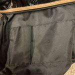 Braccialini Women's Glossy Classic Top Handle Handbag Black Beige One Size Photo 10