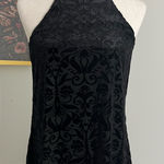 Francesca’s Black Floral Velvet Burnout High Low Keyhole Back Goth Whimsigoth Size M Photo 0
