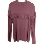 Roolee  Pink Ruffle Long Sleeve Top Small Photo 0