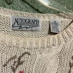 Vintage Cottagecore Cream Sweater with Pink Floral Accents Photo 2