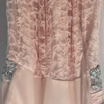 My Michelle  Pink Sweetheart Lace Gown – Size 5 Photo 2