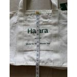 Halara  Bag White Large Canvas Tote‎ Reusable Eco Friendly Sustainable Travel Photo 2