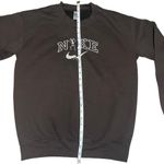 Nike Dark Brown Embroidery Dancing Skeleton Halloween Sweater Size Small Photo 4