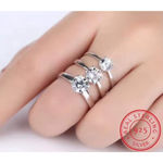 Boutique 1Ct‎ Solitaire Platinum 925 Simulated Diamond Engagement Wedding Ring, Size 8 Photo 13