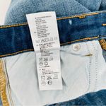 & Denim by H&M Slim Regular Waist Jeans Women 28 Medium Wash Denim Ripped Knees Blue Photo 12