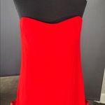 Women’s Red Bodycon Flower Dress Corset Style Back Size L NWOT Size L Photo 1