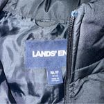 Lands' End  Medium petite classic black zip‎ up puffer vest layer, winter, fall Photo 3