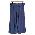 J.Jill Linen Women’s Jenna Stretch Belted Wide Leg Crop Pants Blue Size Small Photo 2