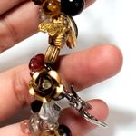 Retro Bee Rose Bird Bead Cluster Necklace Extra Long Y Drop 32" Boho Bohemian Photo 4