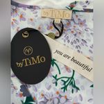 ByTimo  Maxi Dress Summer Floral Button Down Puff Sleeve Front Slit Purple XL New Photo 10