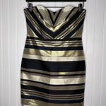 Ann Taylor Petite Striped Strapless Prom Party Dress Size 0P Photo 0