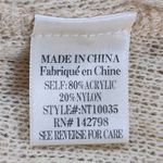 Butter Yellow Sweater with Textured Polka Dots Size Medium Photo 7