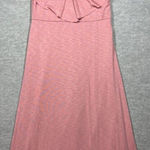 Soft Surroundings Soft‎ Surroundings Pink Ruffle V-Neck Maxi Dress S Casual Beachy Photo 0