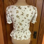 Iris  autumn flowers feminine peplum top Photo 9