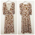 NICHOLAS Danielle Dress Ivory Paisley Floral
Midi Flowy Size US 4 White Photo 2