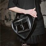 Dr. Martens  Black Heart-Shaped Crossbody/ Backpack Bag Photo 2