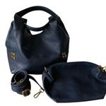 Guanti & Borse Genuine Leather Shoulder Bag Blue Italy La Guantaia Firenze Strap Photo 0