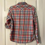 Jachs Girlfriend  Bea Plaid Flannel Snap Button Down‎ Shirt Size S Photo 4
