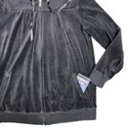 Motherhood Maternity Oh Baby Motherhood Womens Hoodie Velvet Velour Maternity Full Zip Black Large Photo 2